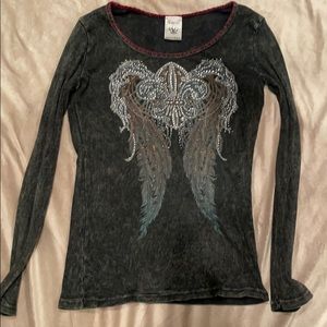Vocal Blinged wings long sleeve